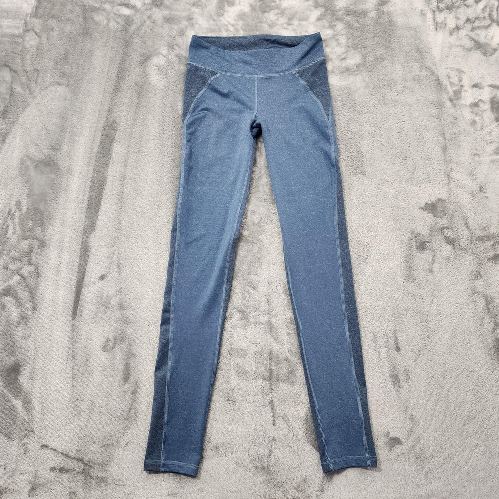 Live Love Dream Leggings Womens S Blue High Rise Ankle Yoga Activewear Workout
